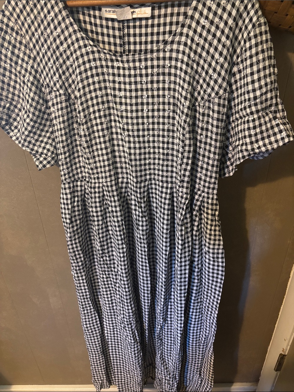 Sara Black & White Gingham Maxi Dress - Picture 4 of 4